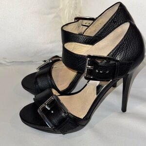 Michael Kors Black Buckle Heels size 8